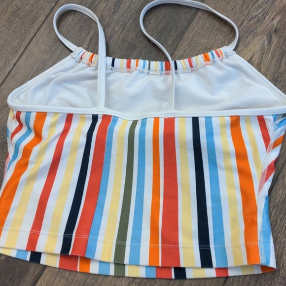 Nike rainbow striped spaghetti strap crop top EUC Small 90's cropped Y2K - Picture 4 of 7